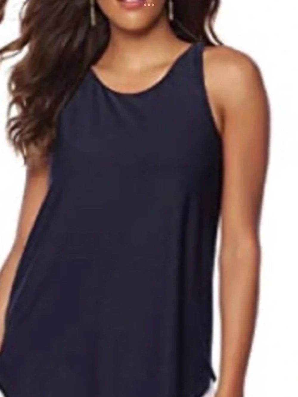 Lysse Twist Strap Tank Midnight Navy NWT Size Large